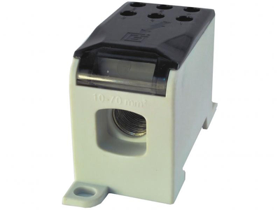 Bllok shpërndarës Simet 89792002 AL CU, 1 potencial, 200A, gri