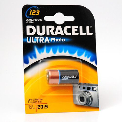 Bateri Duracell Ultra Photo CR123, 3V