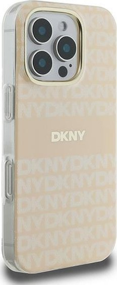 Mbulesë telefoni DKNY Repeat Texture Pattern with Stripe, për iPhone 16 Pro Max 6.9", mbështetje MagSafe, transparente