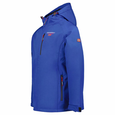 Софтшел јакна Geographical Norway Takito DB 009 M, со капуљача, против ветер, сина