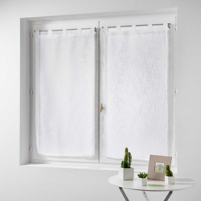 Perde kuzhine Haltona, set 2 copë, 60 x 160 cm, e bardhë