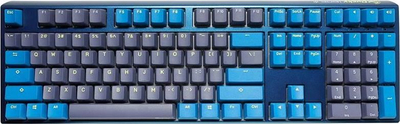 Tastierë mekanike Ducky One 3 Daybreak RGB, USB, layout gjerman, me ngjyra e zezë, blu edhe jeshile