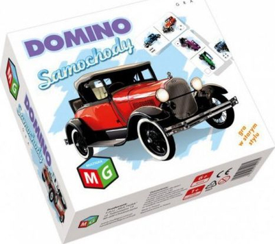 Lojë domino Multigra Domino Cars, 28 copa, për fëmijë, shumëngjyrëshe