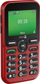 Telefoni Doro Leva E10, ekran 2.4", për të moshuar, i kuq