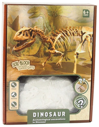 Set lodër paleontologjie për gërmim skeleti dinosauri, 8 modele, me mjete dhe syze mbrojtëse