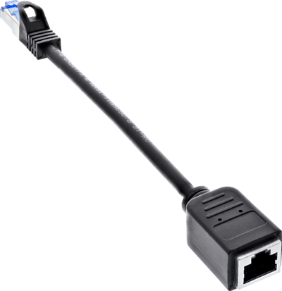 Kabllo rrjeti InLine Cat.6A, S/FTP, 0.2m, e zezë