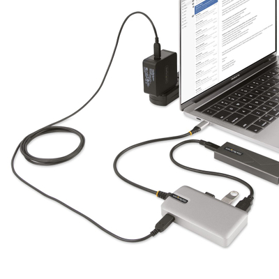 Hub USB C StarTech me 4 porta, 3x USB A 10Gbps, 4K 60Hz DP Alt Mode, gri