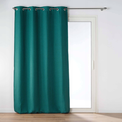 Perde dritare BLACKOUT Window Curtain, 135x240 cm, jakard, blu deti