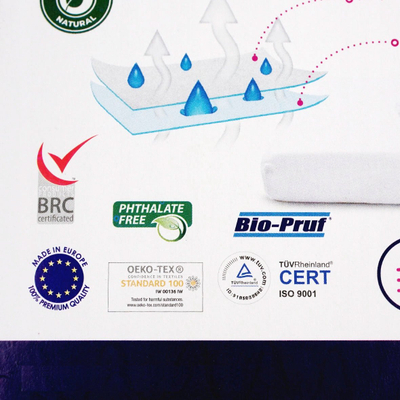 Çarçaf plastmasi për bebe BABYMATEX Waterproof Jersey, 60x120 cm, i papërshkueshëm nga uji, bezhë