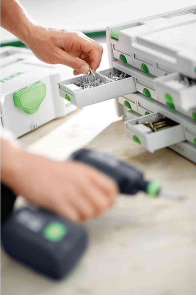 Kuti organizimi Festool Sortainer 491984, me 6 sirtarë, plastike ABS, e bardhë