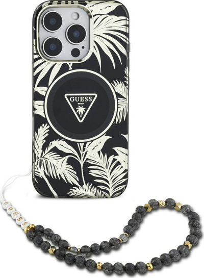 Кутија за телефон Guess Palm Trees Triangle, за iPhone 16 6.1", MagSafe, црна