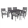 Set Tavolinë 150×90 cm + 6 karrige textilene,"HM11523.01", gri