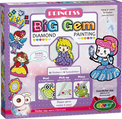 Set artizanal Askato Diamond Sticking Princesses, 14 modele, gurë dekorativë me ngjyra