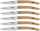 Set thikash steak Jean Dubost Le Thiers, 6 copë, doreza lis, argjend