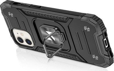 Mbulesë telefoni Wozinsky Ring Armor për iPhone 14, me unazë mbajtëse, e zezë