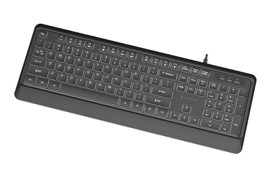 Тастатура Gembird KB UML 04, USB A+C, со осветлување, црна