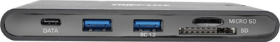 Dock USB C Tripp Lite U442 DOCK3 B, HDMI 4K dhe VGA, Gigabit Ethernet, i zi
