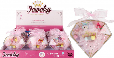 Set bizhuterish për fëmijë Mega Creative 524914, kuti diamant, rozë