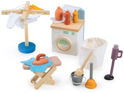 Set lodrash për shpi Laundry Set, për shpi kukullash, me pajisje për pastrim