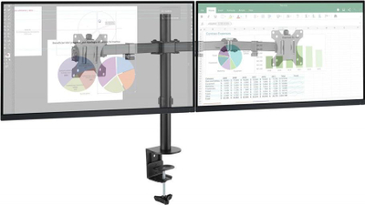 Mbajtëse tavoline për monitorë InLine ICA-LCD 582-D, 13-32", 8kg, e zezë