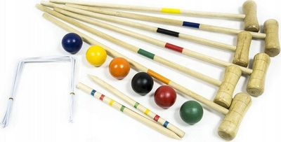 Set kroketi Master Croquet, për 6 persona, dru dhe çelik, shumëngjyrësh