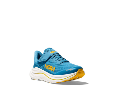 Детски патики за трчање Hoka Clifton 10, мрежа, со леплив ремен, сини