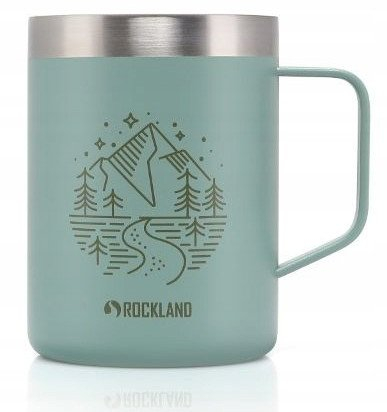 Filxhan termik Ter Camp Mug, i izoluar, kapak kundër derdhjes, jeshil