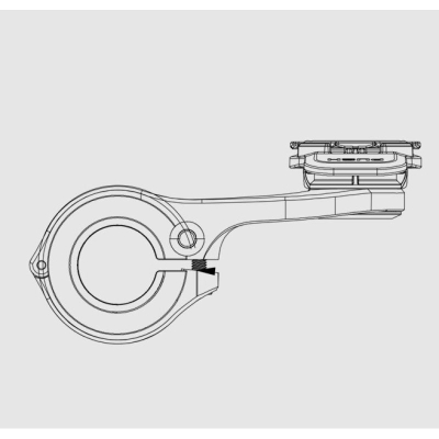 Mbajtës telefoni biçiklete Quad Lock Out Front Mount Pro V2, alumini, montim në timon, i zi
