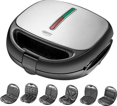 Toastier sanduiçi Camry CR 3057, 1200W, 6 në 1, i zi argjendtë