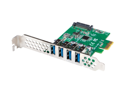 Kartë zgjerimi PCI Express Lanberg, 4x USB 3.1 Gen1, e zezë