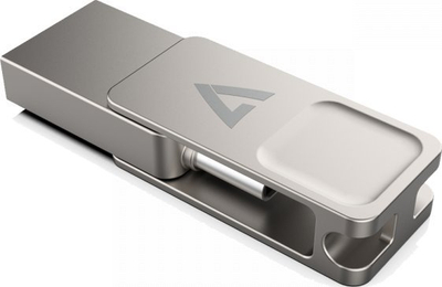 USB V7 VF364GTC, 64GB, USB 3.2, ngjyrë argjendi
