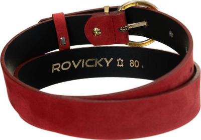 Женски ремен Rovicky, природна кожа, 2.7cm, црвен