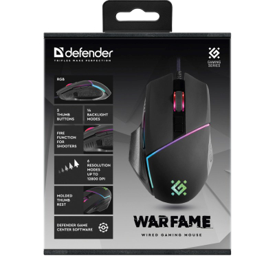 Maus Defender GM-880L WARFAME, Gaming, USB Type-A, i zi