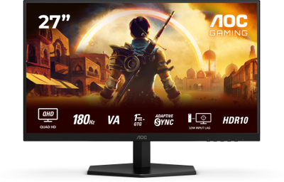 Monitor gaming AOC G4 Q27G42XNE, 27\", QHD 2560 x 1440, LED, i zi me t’kuqe