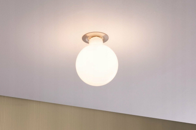 Llampë LED Paulmann Globe G125, E27, 9W, 2700K, e bardhë opale