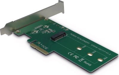 Adapter i brendshëm PCIe Inter-Tech KT016, për SSD M.2, PCIe x4, i zi