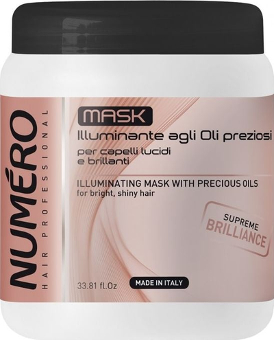 Maskë flokësh Numero Illuminating me vajra të çmuar, për rigjallërim, 1000 ml