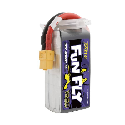 Bateri LiPo Tattu Funfly 1550mAh, 11.1V 3S, 100C, gri