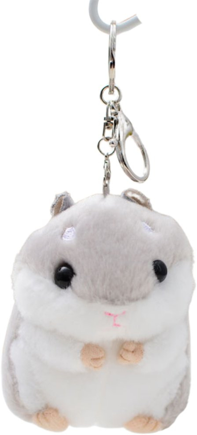 Varëse çelësash pelushi hamster, 10 cm, gri