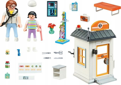Set lodrash Playmobil City Life 70818 Pediatri, starter pack, për kalamaj 4-10 vjeç, shumëngjyrësh