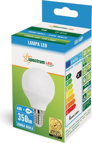 Poç elektrike Spectrum (WOJ13031), LED, E-14, 230V, 4W, CW, i bardhë