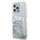 Mbulesë telefoni DKNY Liquid Glitter me logon e madhe për iPhone 15 Pro 6.1", transparente, me xixa, e bardhë