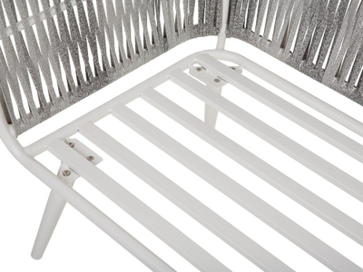 Set mobiljesh kopshti Beliani Ragusa, 4 persona, PE rattan, i bardhë