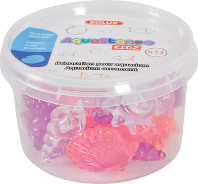 Set guacash me ngjyra për akuarium Zolux, 32 copë