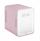 Mini frigorifer për bojqira Elle Makeup, 4L, pasqyër LED, rozë