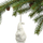 Stoli për pemë Saska Garden Christmas Ceramic Santa, qeramikë, 7.8 cm, i bardhë