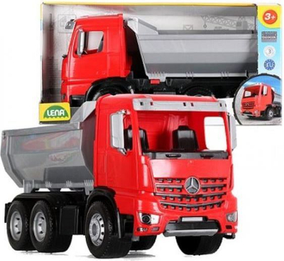 Kamion lodër Lena Mercedes Benz Arocs Worxx, 45 cm, plastikë e fortë, me ngjyra