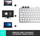 Tastierë Logitech MX, wireless, UK, e bardhë dhe e argjendtë