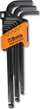 Set çelësa imbus BETA 96BP, 9 copë, ball end SAE, të zinj