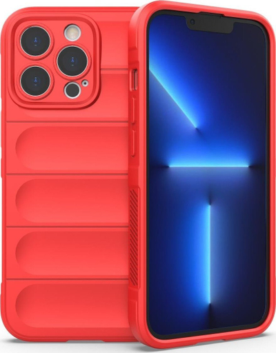 Kapak mbrojtës Hurtel Magic Shield Case për iPhone 13 Pro Max, fleksibël, i fortë, i kuq